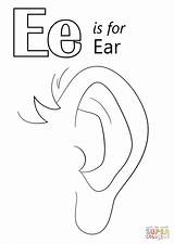 Ear Letter Coloring Pages Printable Preschool Crafts Alphabet Colorings Worksheets Kindergarten Earth Sheets Toddler Awesome Choose Board Activities Supercoloring Craft sketch template