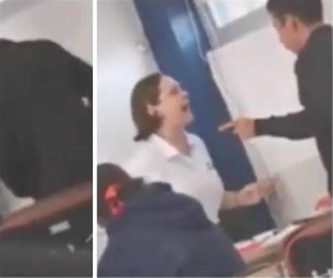 maestra encara a alumno tras ser amenazada