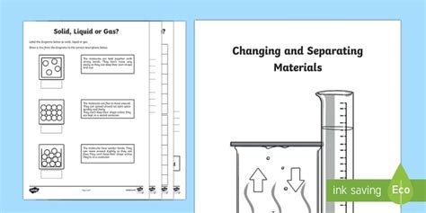 separating materials worksheets booklet teacher