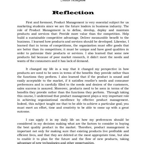 reflection paper sample reflective essay examples nursing nursing