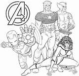 Avengers Coloring Endgame Pages Marvel sketch template