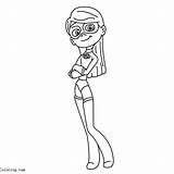 Incredibles Violet sketch template