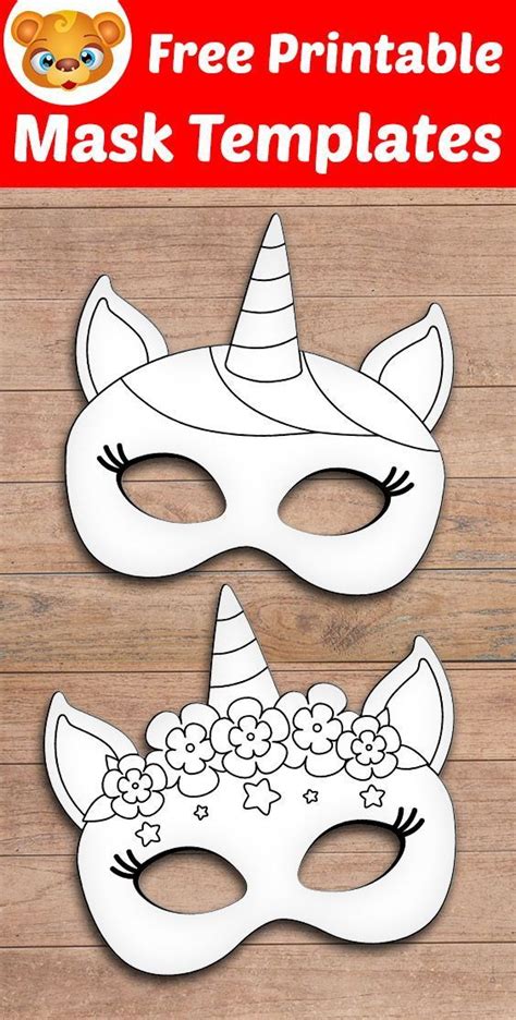 printable unicorn mask printable unicorn mask template printable