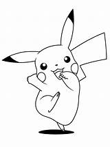 Coloring Cartoon Pages Print Pikachu sketch template