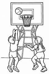 March Madness Coloring Pages Basketball Printable Playing Kids sketch template