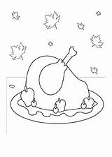 Thanksgiving Dinner sketch template