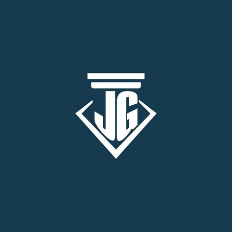 jg initial monogram logo  law firm lawyer  advocate  pillar