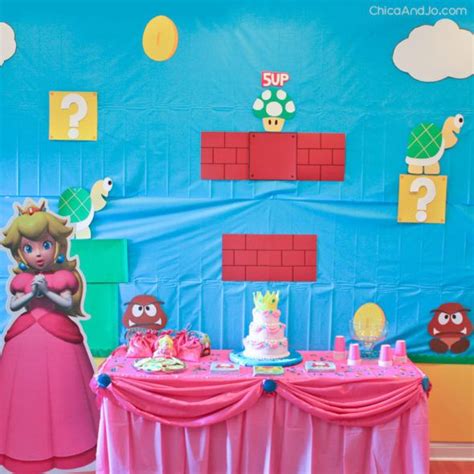 Super Mario Birthday Party Featuring Princess Peach Chica And Jo In