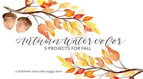 autumn watercolors  easy fall paintings peggy dean skillshare