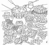 Getdrawings Cupcake Getcolorings Coloriages Gourmandises Colorier sketch template