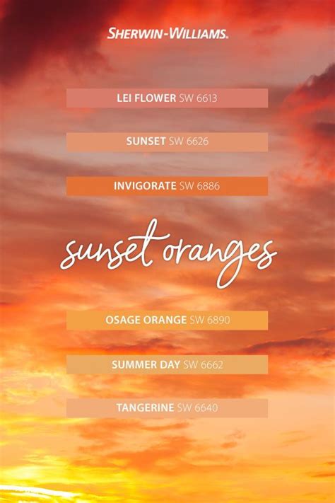 sunset orange paint colors  sherwin williams   orange paint colors orange paint