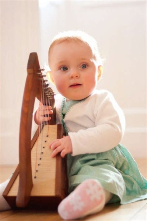 cutie baby  mini harp harpist harps  harp