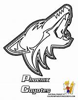 Coloring Pages Hockey Nhl Logo Coyotes Logos Arizona Phoenix Outline Choose Board Sports Ducks Printable Canucks Comments sketch template