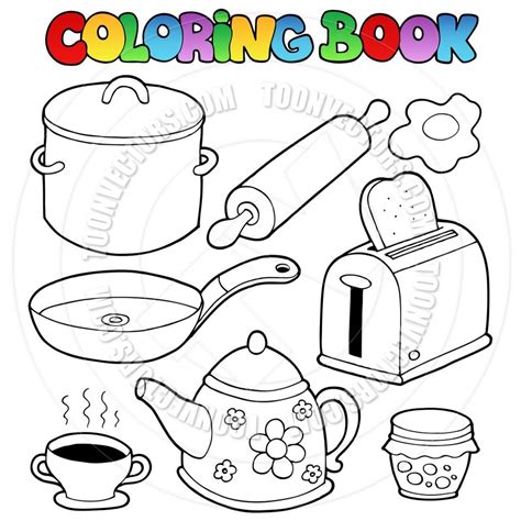 cooking utensils coloring pages cooking  baking coloring pages
