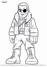 Fury Nick Squad Hero Super Draw Show Drawing Step Tutorials Cartoon Drawingtutorials101 sketch template