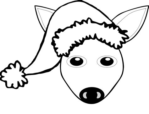 awesome images santa hat coloring page christmas hat clipart