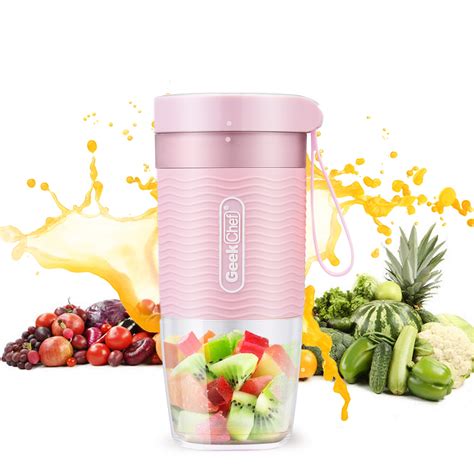geek chef portable blender mini personal blender smoothie cordless blender cup usb rechargeable