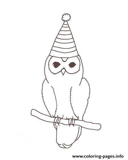 birthday owl sd coloring page printable