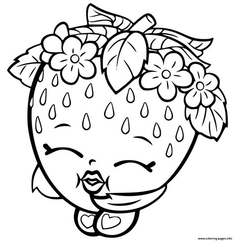 print shopkins strawberry coloring pages shopkin coloring pages fruit