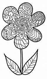 Fleur Zentangle Dibujos Carte sketch template