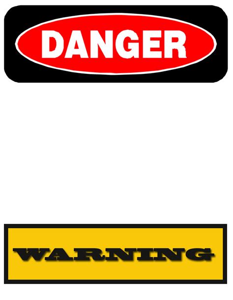 printable warning signs clipart