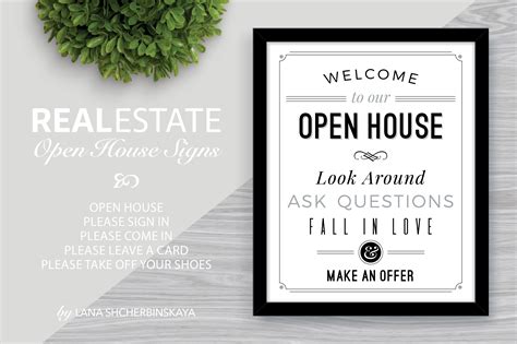 open house signs   software templates