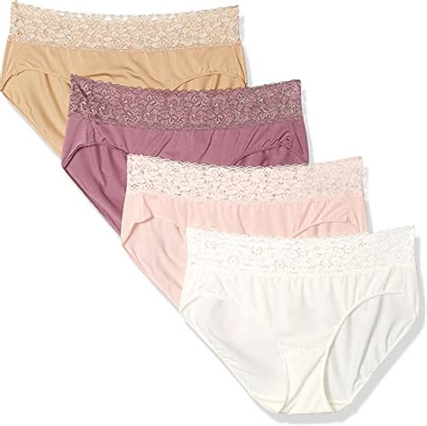 hanes women s invisible lace waist hipster panties 4 pack assorted 9