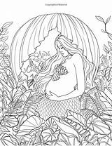 Coloring Pages Mermaid Siren Advanced Fantasy Adult Mythical Printable Artist Fenech Selina Mystical Colouring Mermaids Myth Fairy Sea Crayola Excellent sketch template