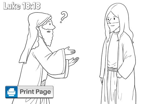 rich young ruler bible coloring page coloring pages