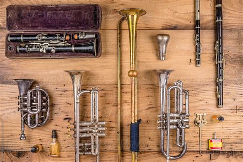 collection  vintage  antique musical instruments  stocksy