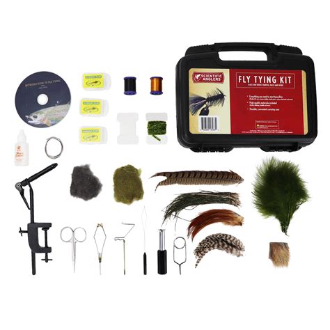 buy scientific anglers deluxe fly tying kit  vise materials tools hooks