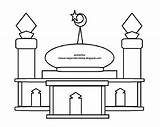 Mewarnai Masjid Ibadah Agama Abu sketch template