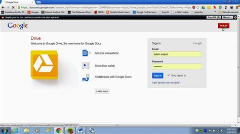 create  google drive account youtube