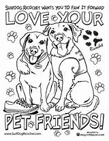 Coloring Pages Bullying Anti Rescue Pet Dog Kids Dogs Animal Book Drawings Kind Awareness Pets Campaign Paws Ricochet Surf Teachers sketch template