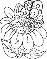 Borboleta Sunflower Flores Borboletas Posando Tudodesenhos Library Crianças sketch template