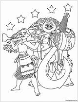 Moana Coloring Maui Pages Printable Stars Color Print Kids Cartoon Online Princess Coloringpagesonly Book Prints Adults Getcolorings sketch template