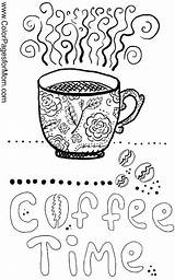 Coloring Coffee Pages Printable Adult Adults Color Colouring Sheets Tea Shop Cup Theme Themed Cups Books Cute Kids Wine Doodle sketch template