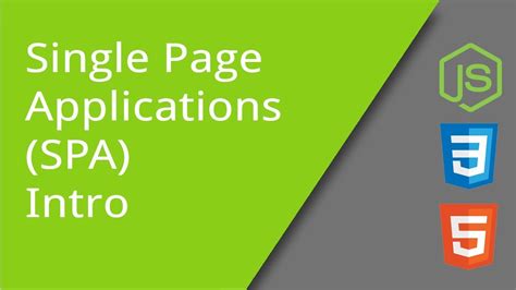 single page application spa     work youtube