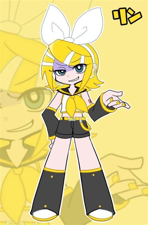 rin kagamine from vocaloid panty and stocking style au crossover genderbend pinterest