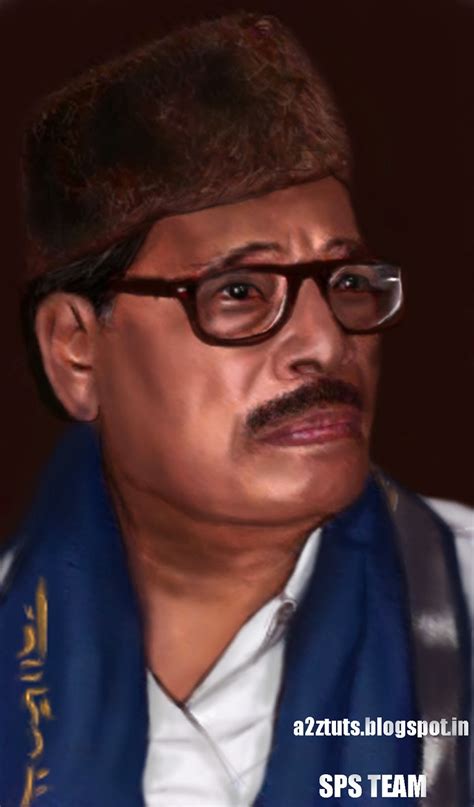 Digital Painting Of Indian Famous Singer Manna Dey A2ztuts