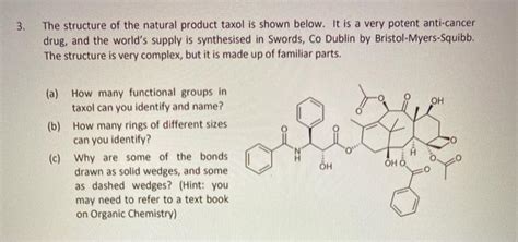 solved   structure   natural product taxol  cheggcom
