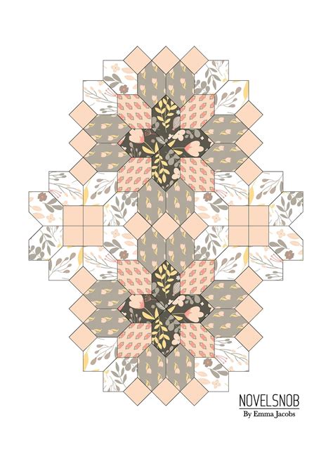 elongated hexagon epp template crosses english paper piecing template
