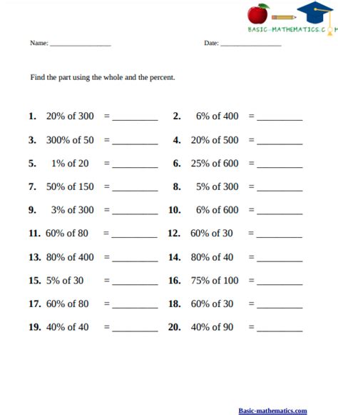find  percentage worksheet word problem worksheets biology