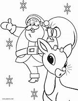 Coloring Santa Pages Rudolph Printable Kids Christmas Color Reindeer Sleigh Red Getcolorings Sheets Cool2bkids Cartoon Nosed sketch template