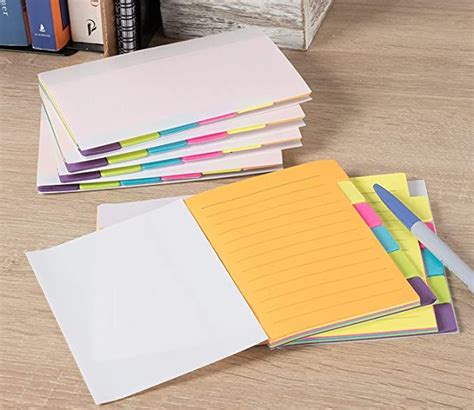 set   tabbed notebooks memo journal lined planners  ruled