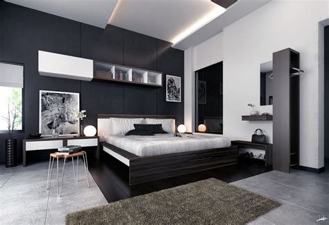 modern black  white bedroom ideas