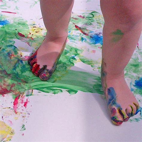 feet painting  kids
