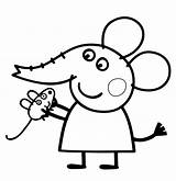Peppa Pig Emily Coloring Elephant Pages Printable Little Mouse Piggie Gerald Elefante Playing His Color Print Pages2color George Anywhere Won sketch template