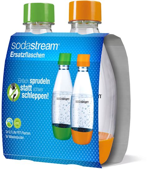sodastream pet flasche duo pack gruen orange    ltr ab