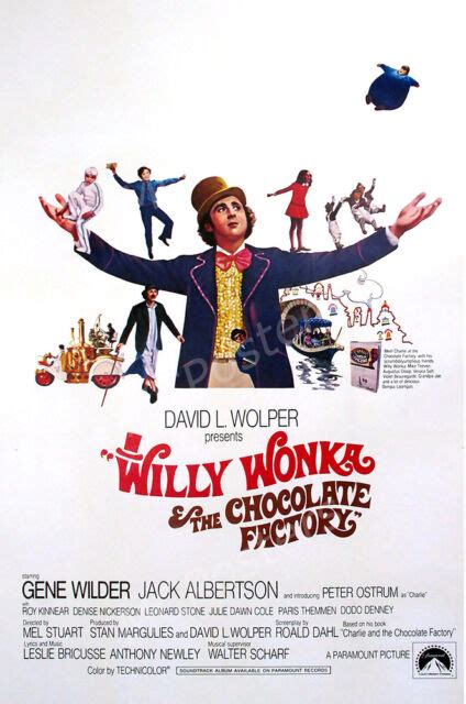 posters usa willy wonka  chocolate factory  poster glossy